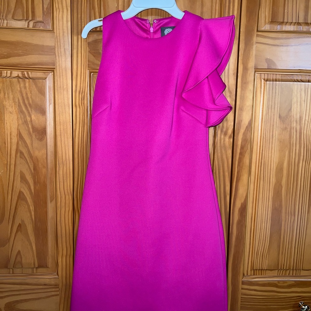 Vince Camuto Pink Sheath Dress Mock Neck Sleeveless